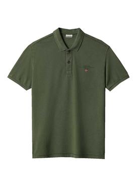 Polo Napapijri Elbas Verde Para Hombre