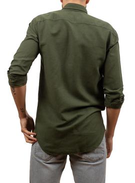 Camisa Klout Lino Carballo Verde Para Hombre