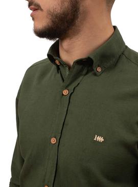 Camisa Klout Lino Carballo Verde Para Hombre