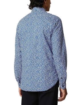 Camisa Napapijri Gesin Azul Para Hombre