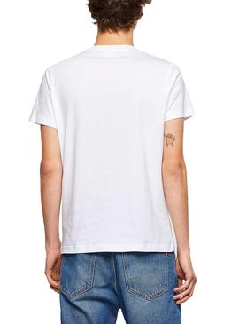 Camiseta Diesel T-DIEGO-LOGO Blanco Para Hombre