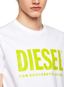 Camiseta Diesel T-DIEGO-LOGO Blanco Para Hombre