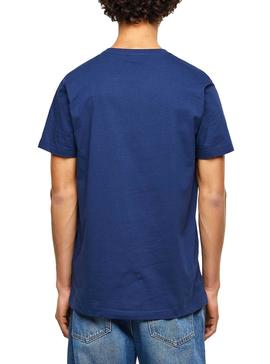 Camiseta Diesel T-DIEGO-LOGO Azul Para Hombre
