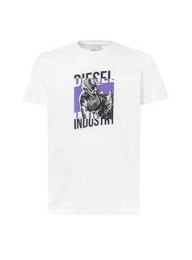 Camiseta Diesel T-DIEGOS Blanco Para Hombre