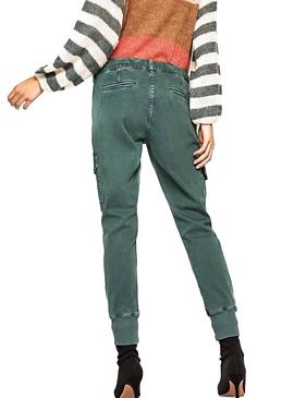 Pantalon Pepe Jeans Crusade Verde Mujer