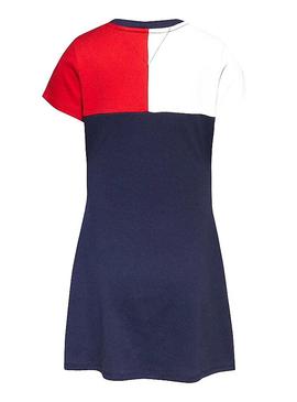 Vestido Tommy Hilfiger Stripe Rib Azul Para Niña