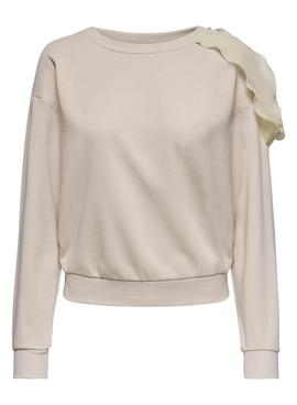 Sudadera Only Petra Beige Para Mujer
