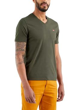 Camiseta Levis Original HM Verde Para Hombre