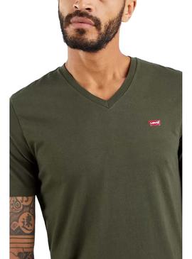 Camiseta Levis Original HM Verde Para Hombre