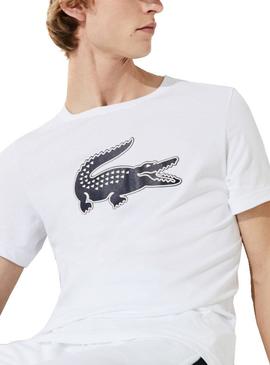Camiseta Lacoste Logo 3D Blanco para Hombre