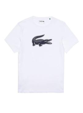 Camiseta Lacoste Logo 3D Blanco para Hombre