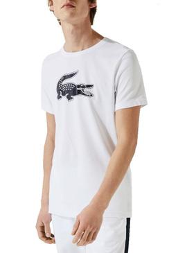 Camiseta Lacoste Logo 3D Blanco para Hombre