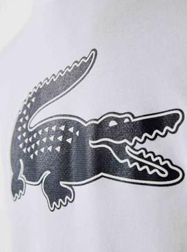 Camiseta Lacoste Logo 3D Blanco para Hombre