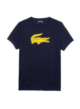 Camiseta Lacoste Logo 3D Azul Marino para Hombre