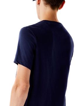 Camiseta Lacoste Logo 3D Azul Marino para Hombre
