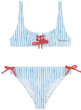 Bikini Pepe Jeans Petra Azul Para Niña