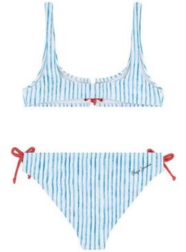 Bikini Pepe Jeans Petra Azul Para Niña