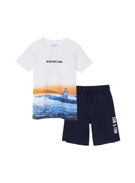 Conjunto Mayoral Punto Next Wave Blanco Para Niño