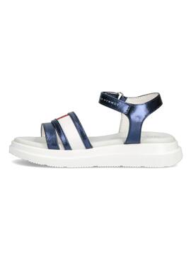 Sandalias Tommy Hilfiger Velcro Blanco Para Niña