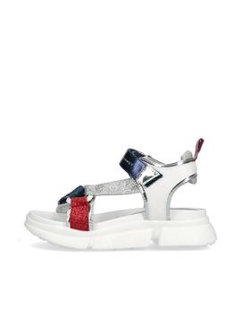 Sandalias Tommy Hilfiger Velcro Blanco Para Niña