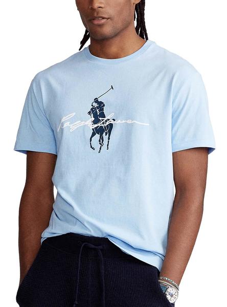 Fruncir el ceño sabiduría de madera Camiseta Polo Ralph Lauren Elite Blue Para Hombre