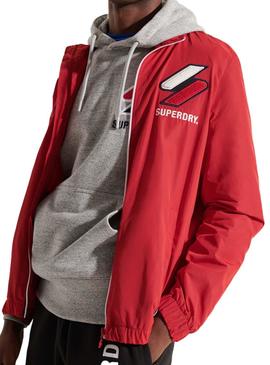 Chaqueta Superdry Track Cagoule Rojo Para Hombre