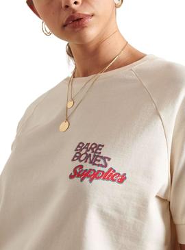 Camiseta Superdry Workwear Blanco Para Mujer