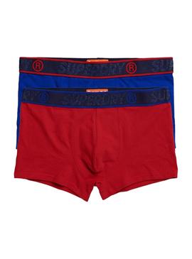 Calzoncillos Superdry Trunk Azul y Rojo Hombre