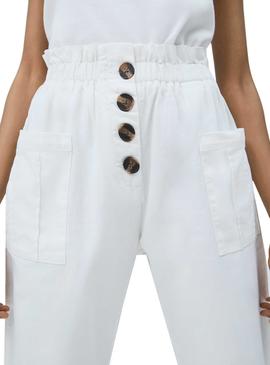 Pantalón Pepe Jeans Hazel Blanco Para Mujer