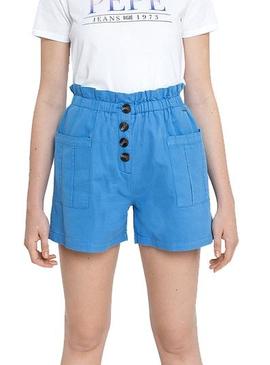 Short Pepe Jeans Nell Azul Claro Para Mujer