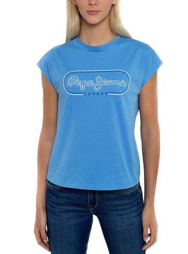 Camiseta Pepe Jeans Carol Azul Para Mujer