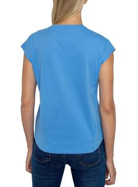 Camiseta Pepe Jeans Carol Azul Para Mujer