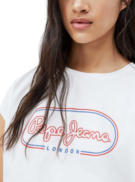 Camiseta Pepe Jeans Carol Blanco Para Mujer