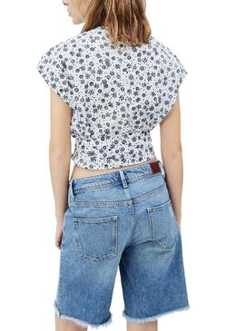 Blusa Pepe Jeans Italina Blanco Para Mujer