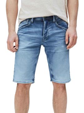 Bermuda Pepe Jeans Track Azul Claro Para Hombre