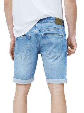 Bermuda Pepe Jeans Stanley Azul Claro Para Hombre