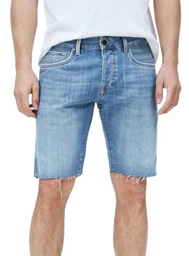 Bermuda Pepe Jeans Stanley Azul Claro Para Hombre