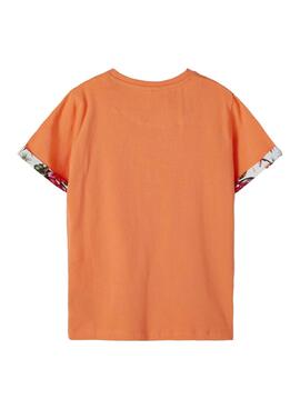 Camiseta Name It Fangem Naranja Para Niño