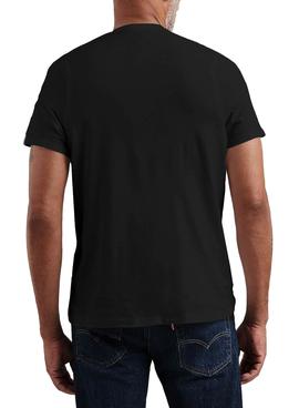 Camiseta Levis VNeck Negro para Hombre