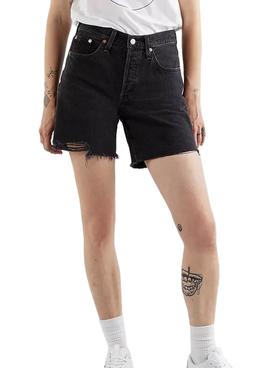 Bermuda Levis 501 Mid Negro Para Mujer