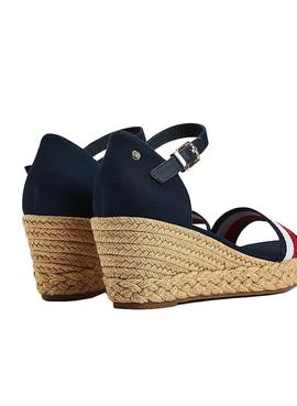 Sandalias Tommy Hilfiger Shimmery Marino Mujer