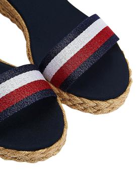 Sandalias Tommy Hilfiger Shimmery Marino Mujer