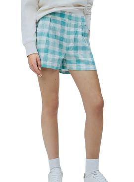 Bermuda Pepe Jeans Clarice Azul Para Mujer