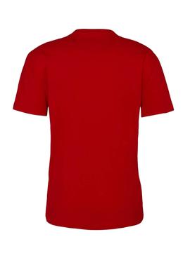 Camiseta Tommy Jeans Timeless Rojo Para Hombre
