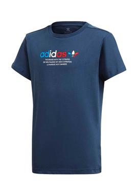 Camiseta Adidas Adicolor Graphic Azul Niño y Niña