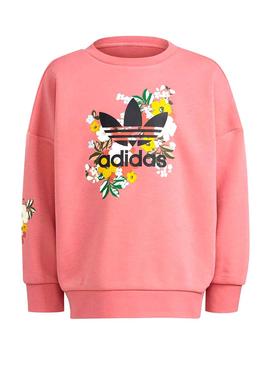 Conjunto Adidas Crew Set Rosa Para Niña