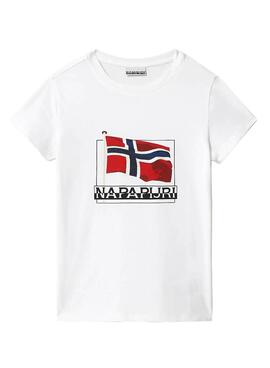Camiseta Napapijri Seji Blanco Para Niño