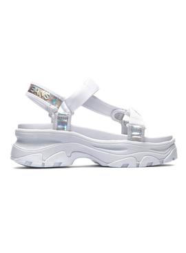 Sandalias Tommy Hilfiger Iridescent Blanco Mujer