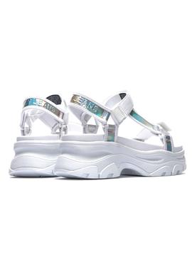 Sandalias Tommy Hilfiger Iridescent Blanco Mujer