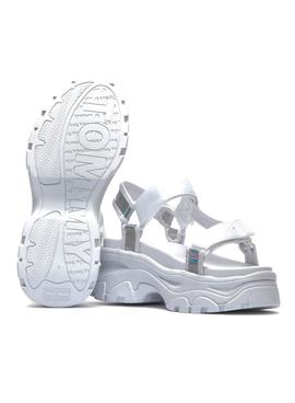 Sandalias Tommy Hilfiger Iridescent Blanco Mujer